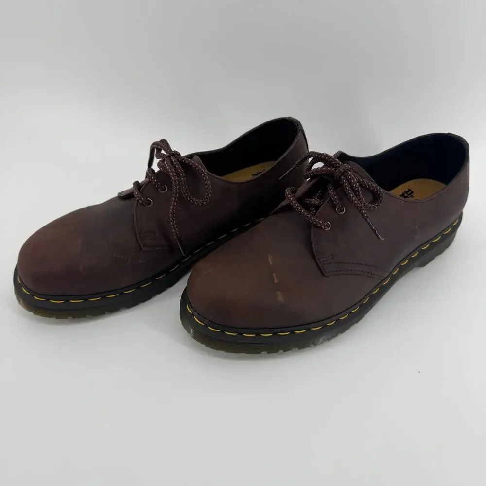 Dr. Martens 1461 Crazy Horse Leather Lace Up Oxford Shoes US 11 L EU 43 Brown